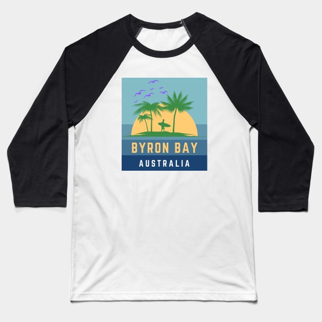 Byron Bay Australia Baseball T-Shirt by bougieFire
